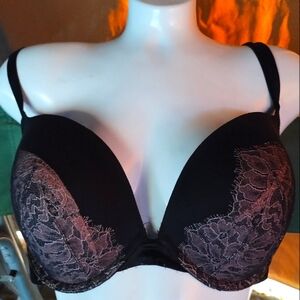 Victoria’s Secret Padded Burgundy Lace Cups Straps in the Back